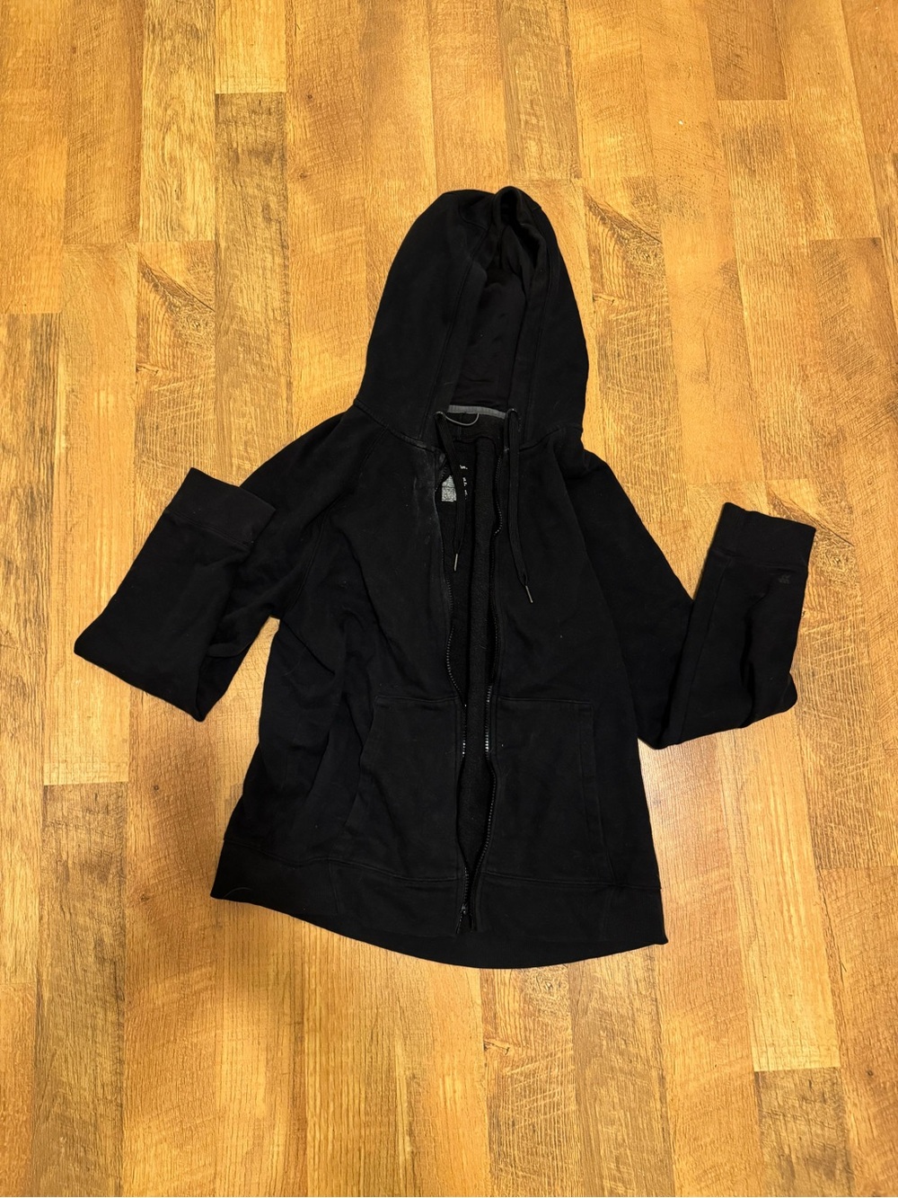 Black Women's Hooded Zip Jacket